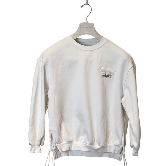 Peko 3D Sweatshirt White/Silver Angel Wings Sweet Peko Size S (See Measurements) - Picture 3 of 13